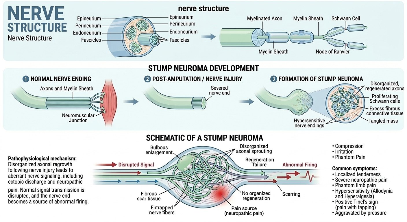 How Cryosurgery Affects the Nerve and diagram of nerve structure